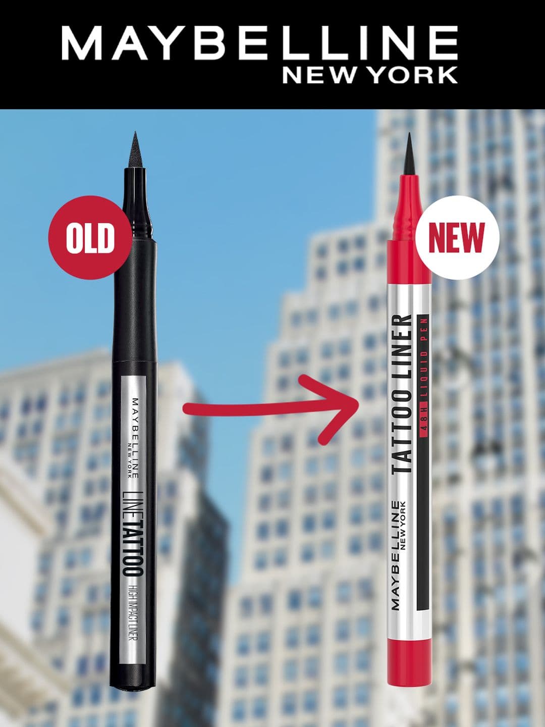 Maybelline New York Tattoo 48H Long Lasting Smudge Proof Pen EyeLiner 1g - Black