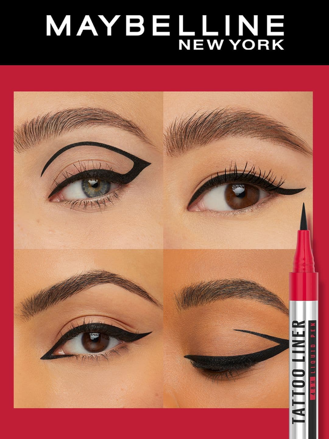 Maybelline New York Tattoo 48H Long Lasting Smudge Proof Pen EyeLiner 1g - Black