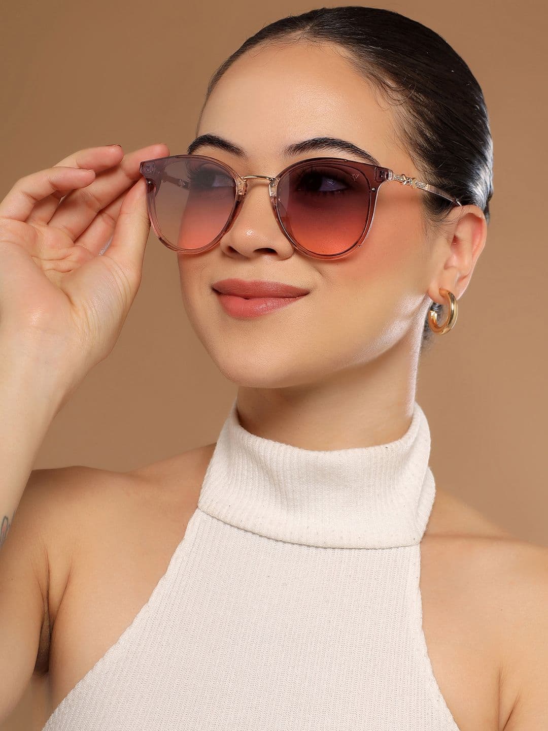 Voyage Women Oval Sunglasses B8725MG3186