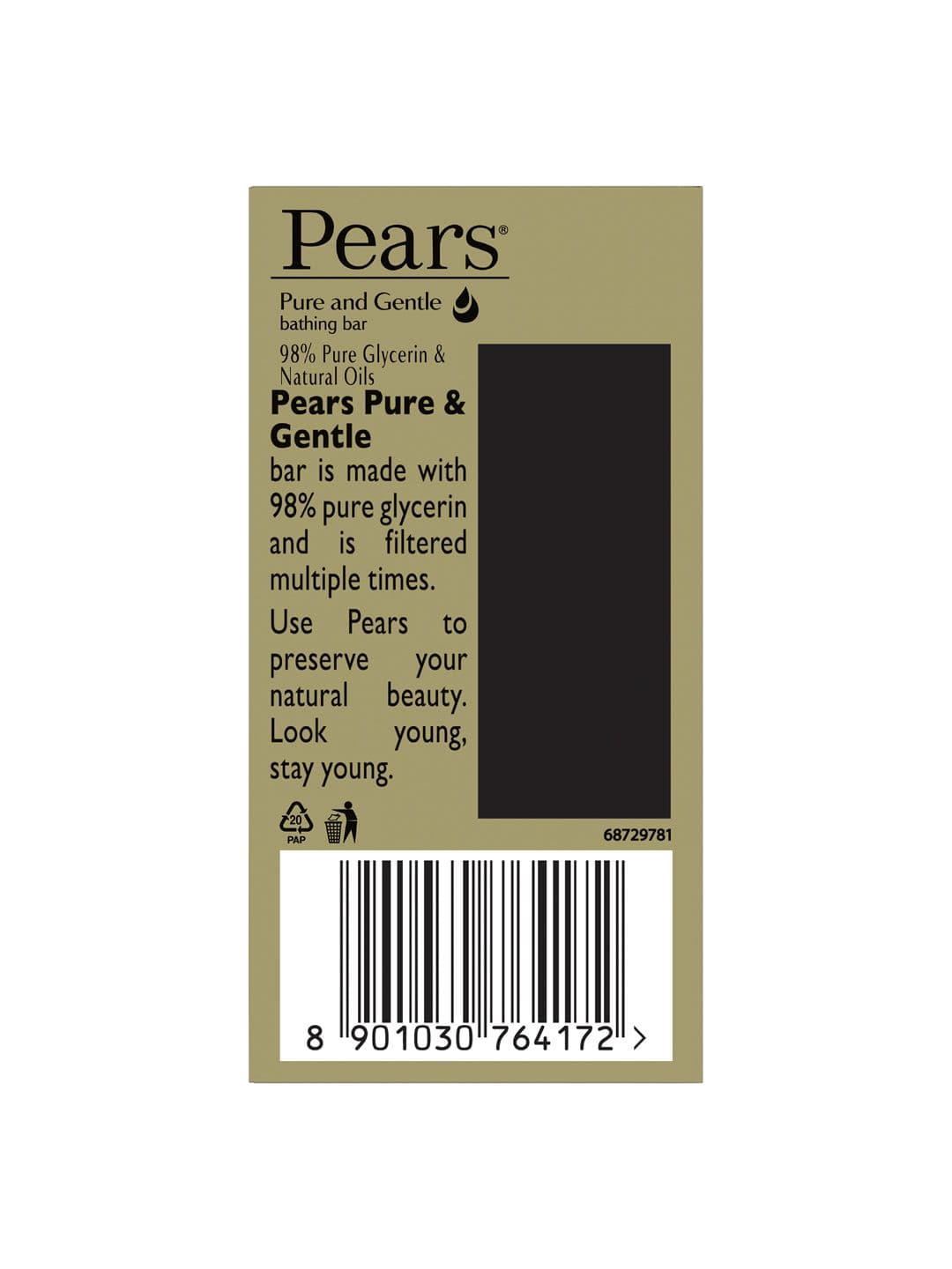 Pears Pack of 4 Pure & Gentle Bathing Bars