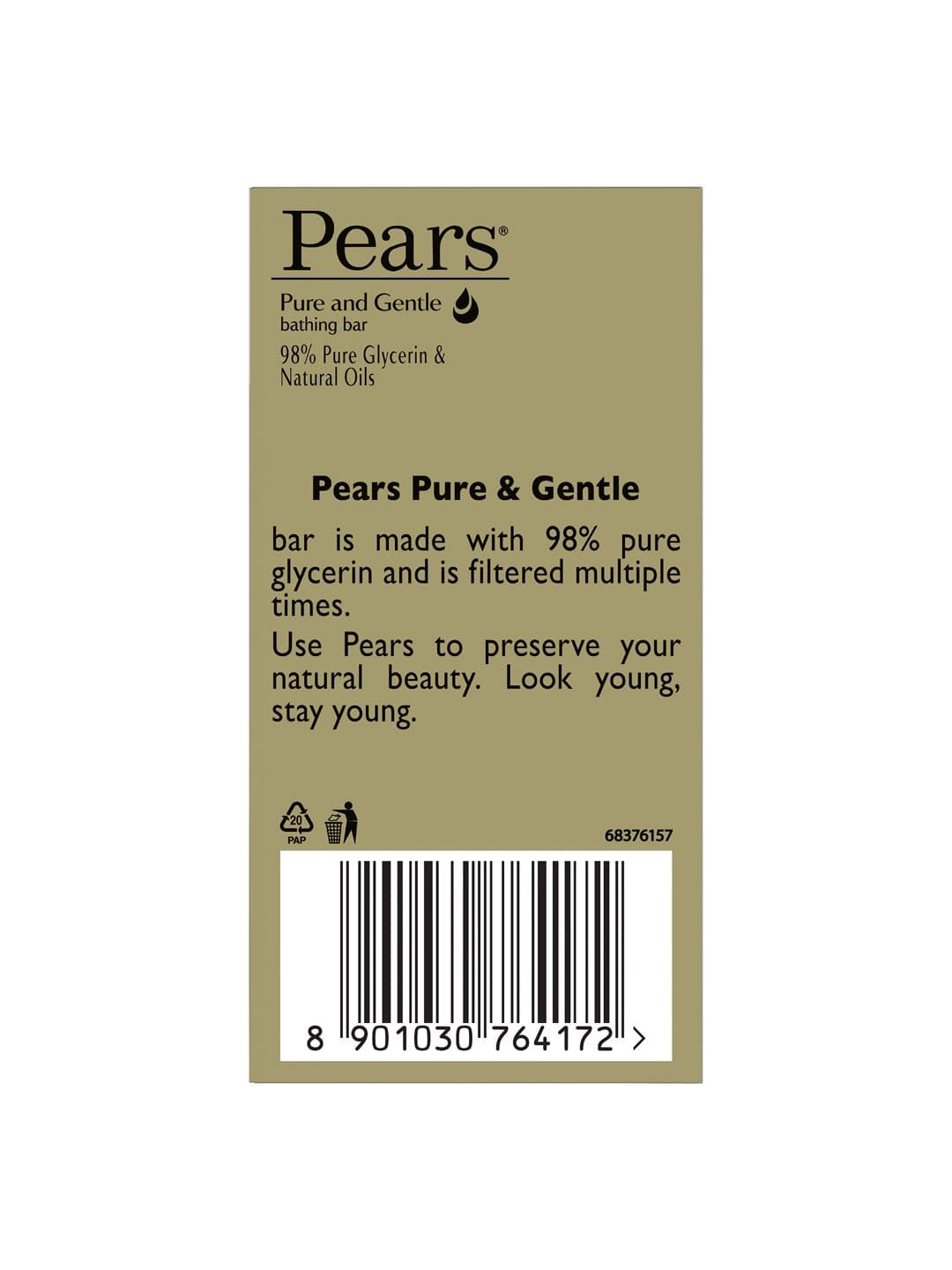 Pears Pack of 4 Pure & Gentle Bathing Bars