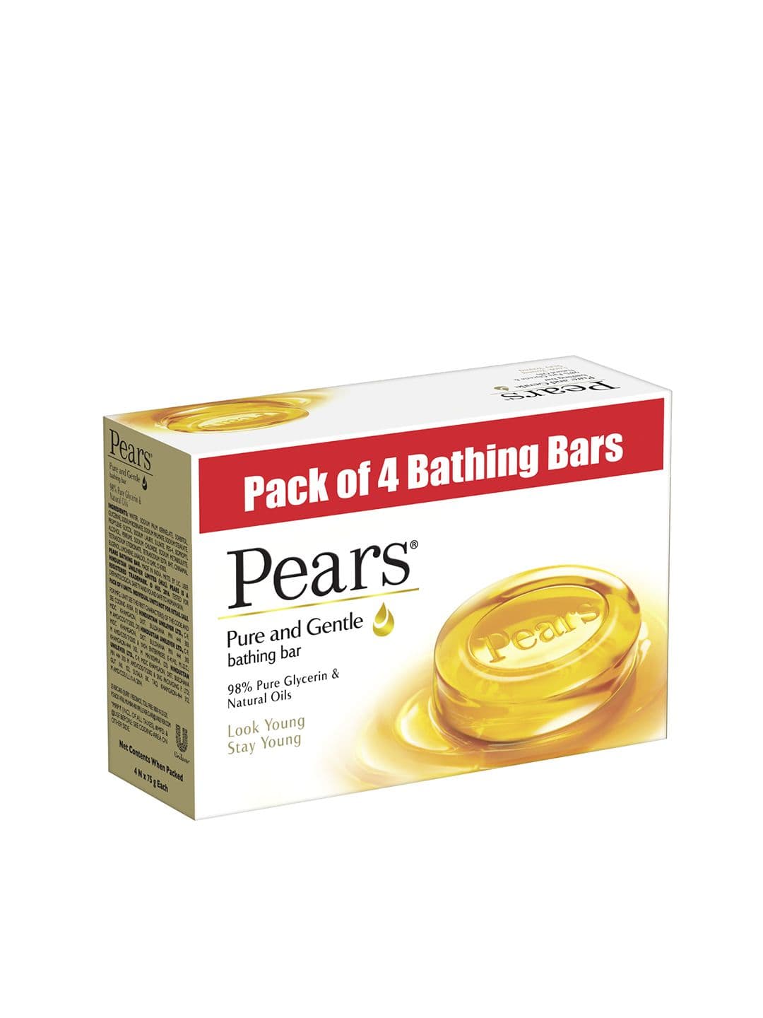 Pears Pack of 4 Pure & Gentle Bathing Bars