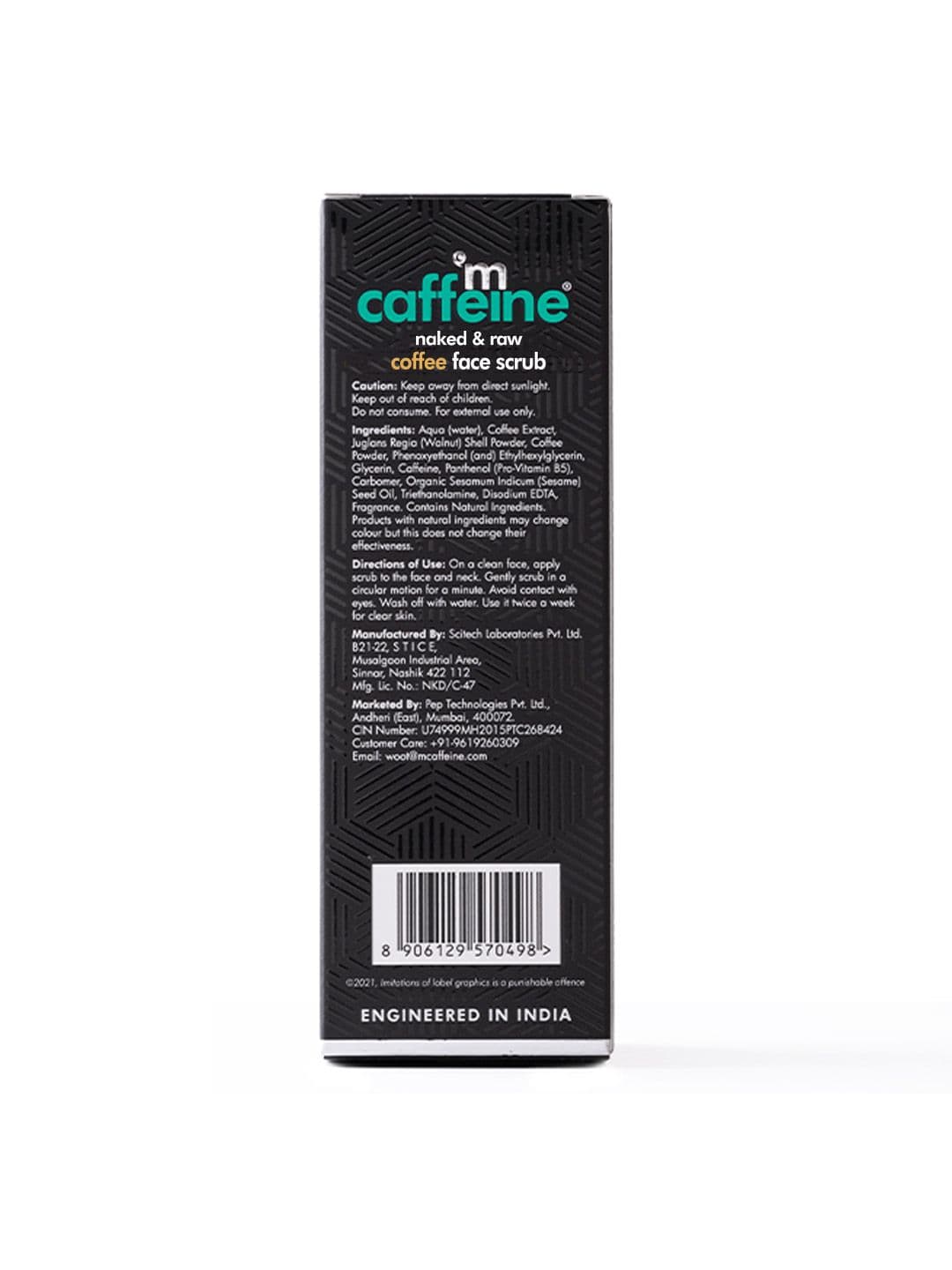 MCaffeine Coffee Exfoliating Face Scrub for Fresh & Glowing Skin-Removes Tan & Blackheads