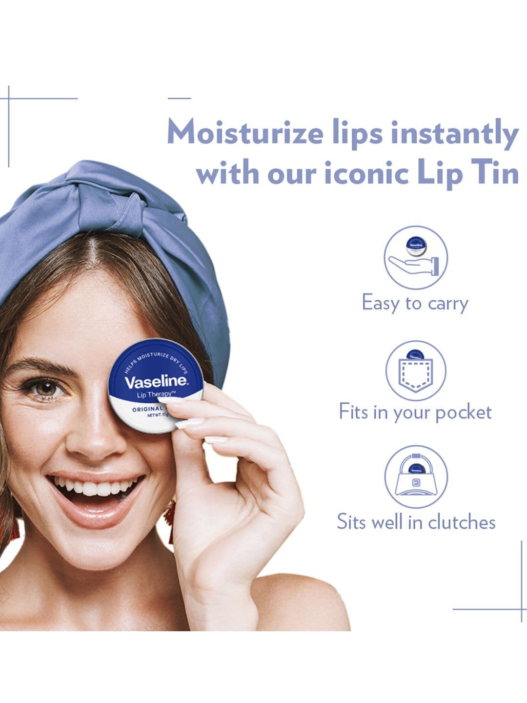 Vaseline Lip Therapy Glossy Shine Original Care Lip Balm - 17 g