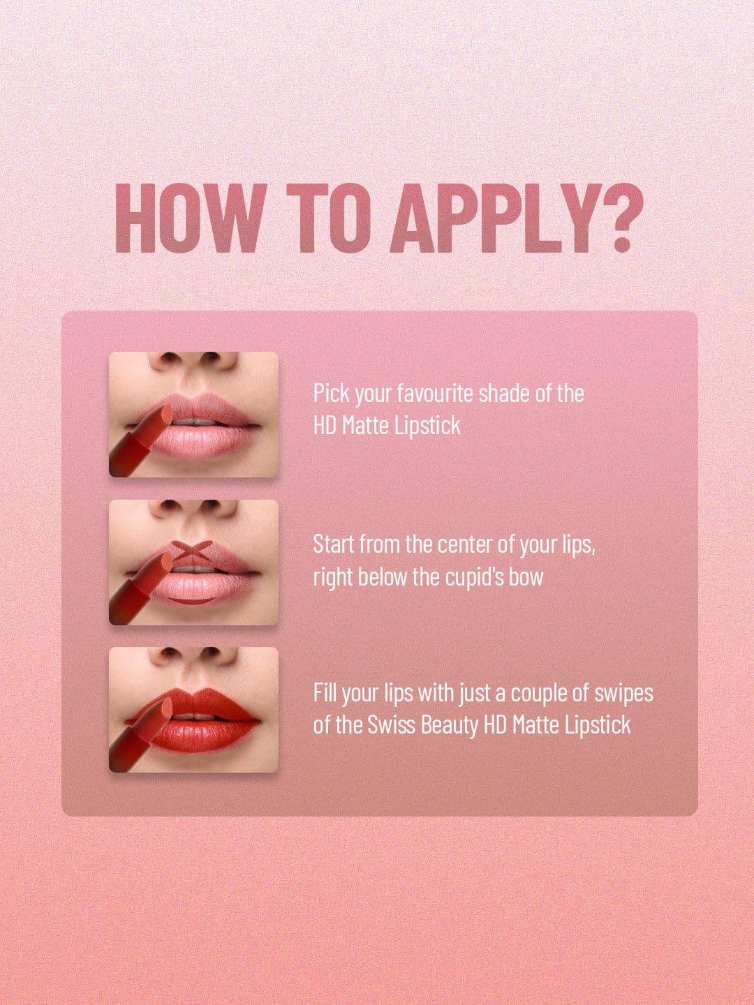 SWISS BEAUTY HD Matte Lipstick - 19 Dark Brown