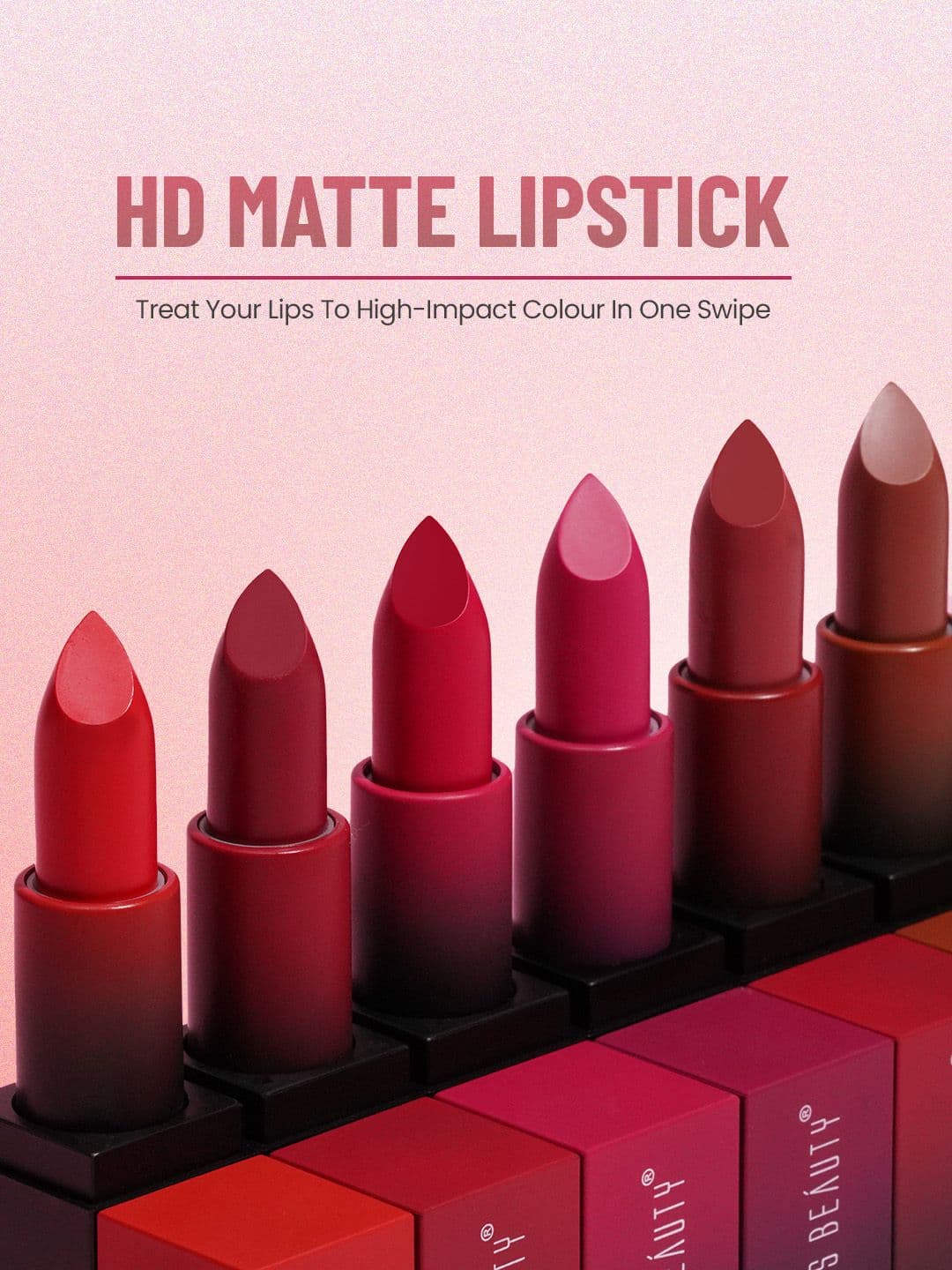 SWISS BEAUTY HD Matte Lipstick - 19 Dark Brown