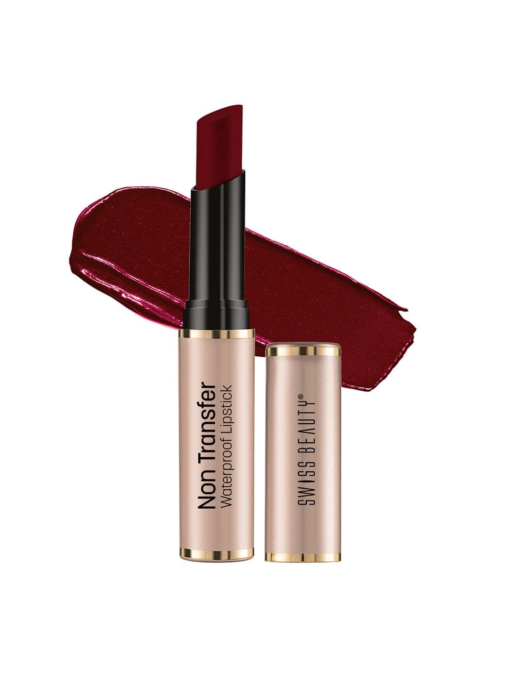 SWISS BEAUTY Non Transfer Waterproof Matte Lipstick - Royal Maroon 413