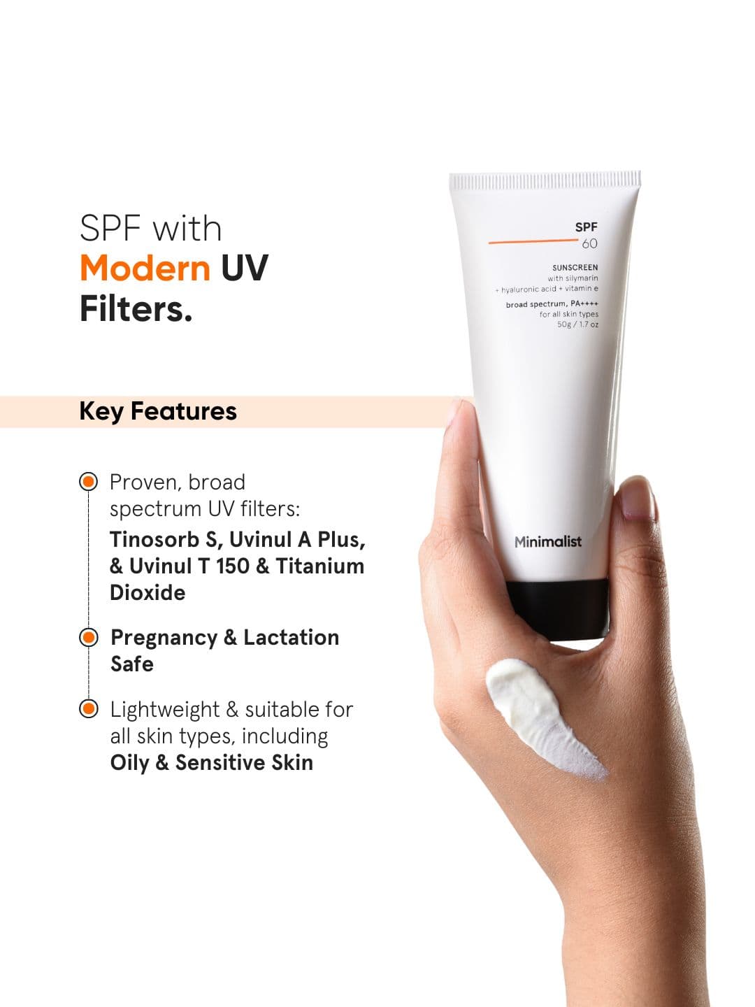 Minimalist Antioxidant Silymarin SPF 60 PA++++ Susncreen 50 g