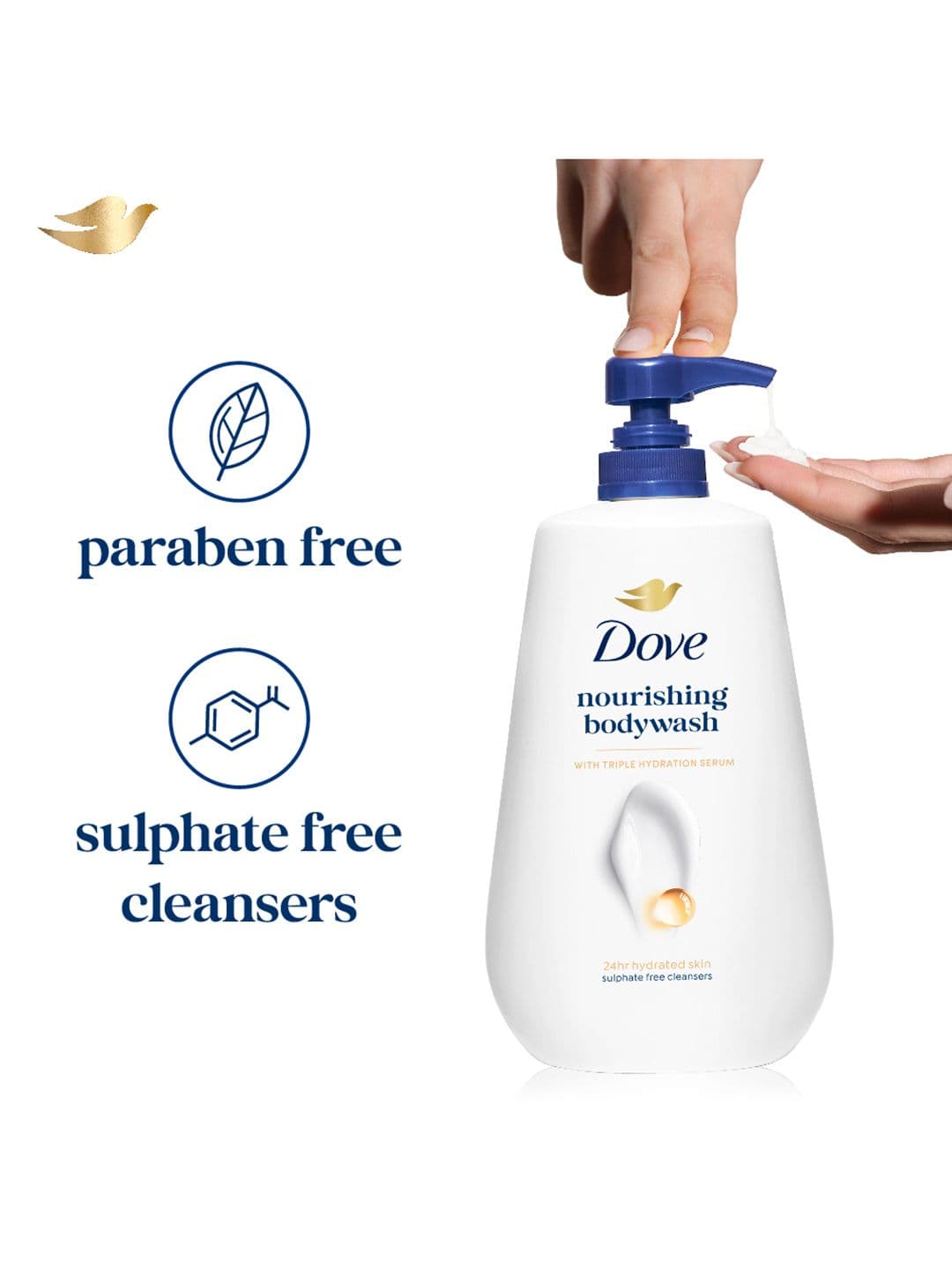 Dove Nourishing Body Wash with Triple Hydration Serum - 825ml