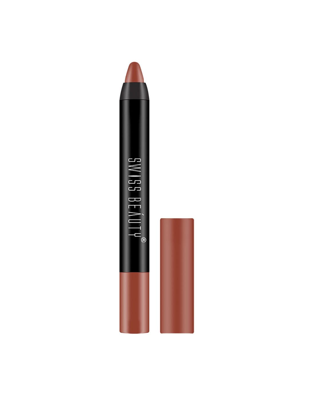 SWISS BEAUTY Non Transfer Matte Crayon Lipstick - Brownie Point