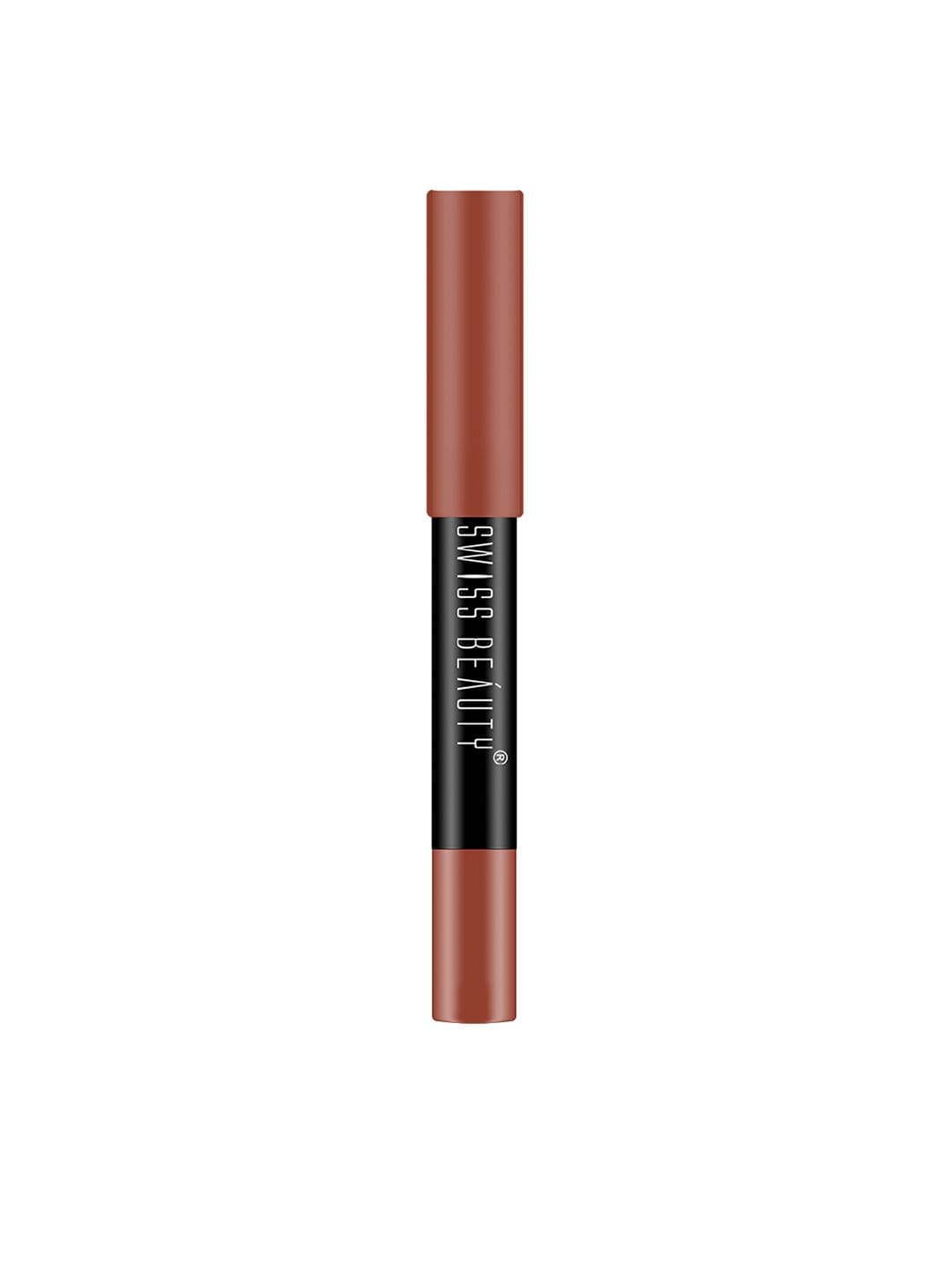 SWISS BEAUTY Non Transfer Matte Crayon Lipstick - Brownie Point