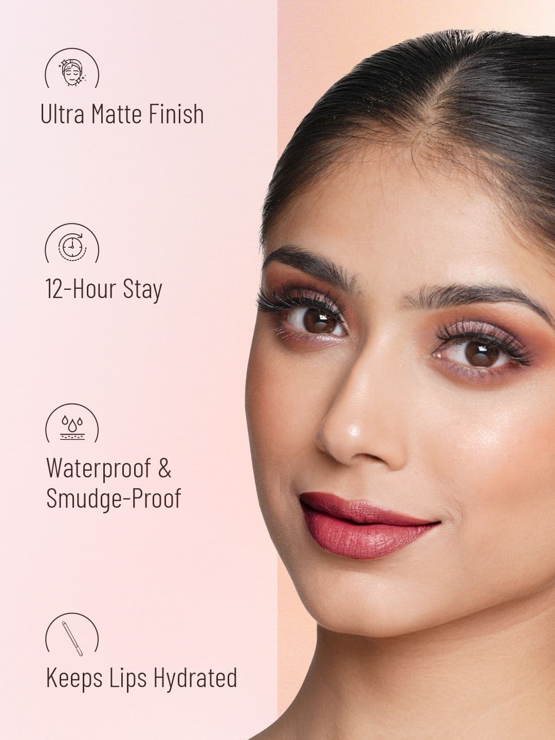 SWISS BEAUTY Non Transfer Matte Crayon Lipstick - Brownie Point
