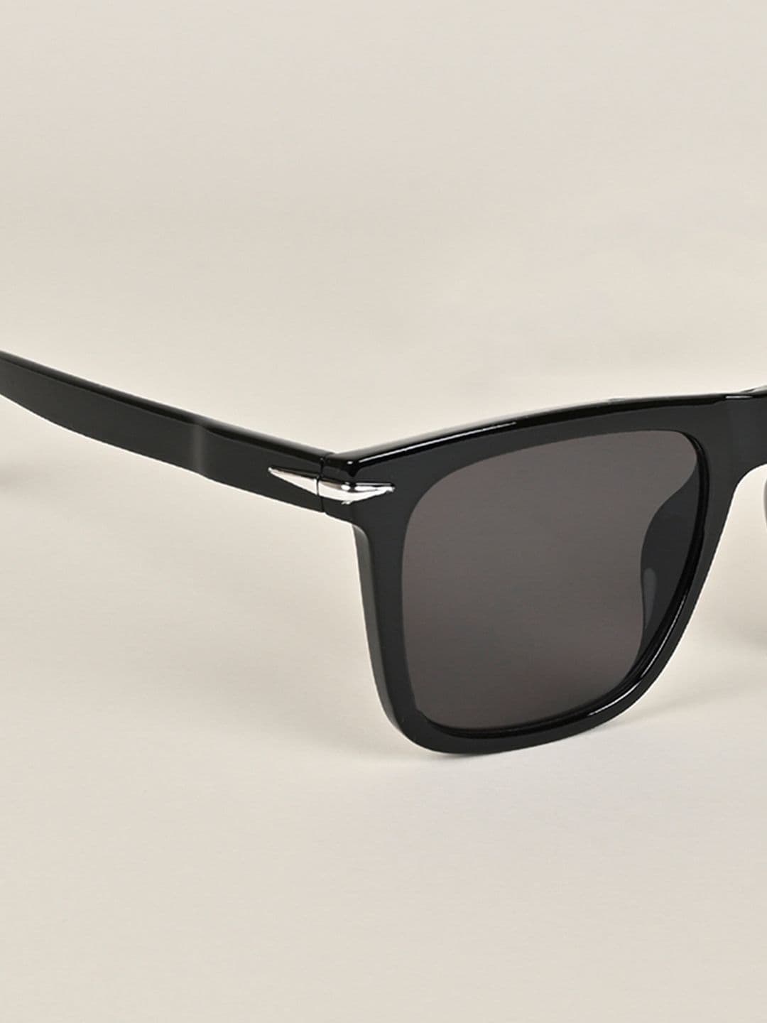 Voyage Unisex Black Lens & Black Wayfarer Sunglasses with UV Protected Lens