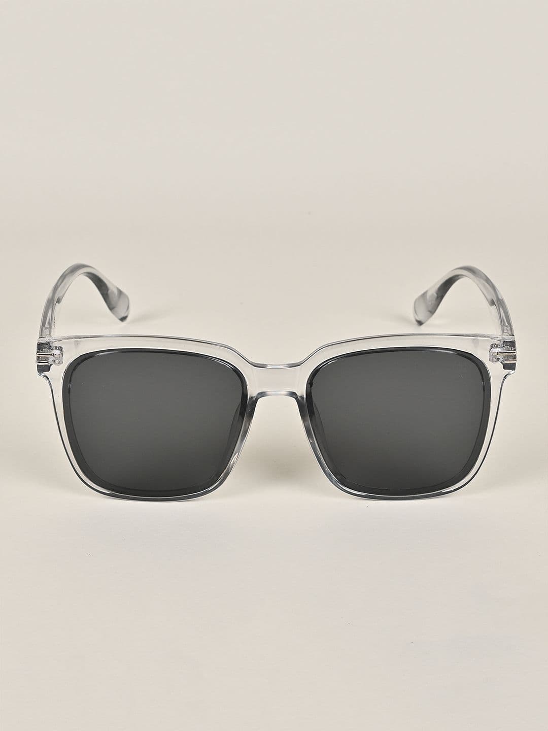 Voyage Unisex Black Lens & White Wayfarer Sunglasses with UV Protected Lens