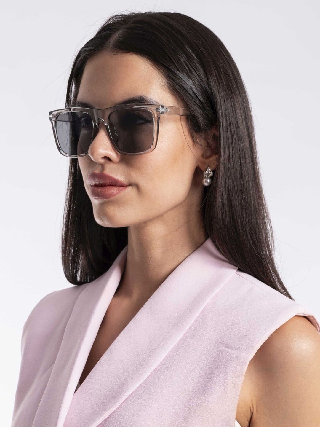 Voyage Unisex Grey Lens & White Wayfarer Sunglasses with UV Protected Lens