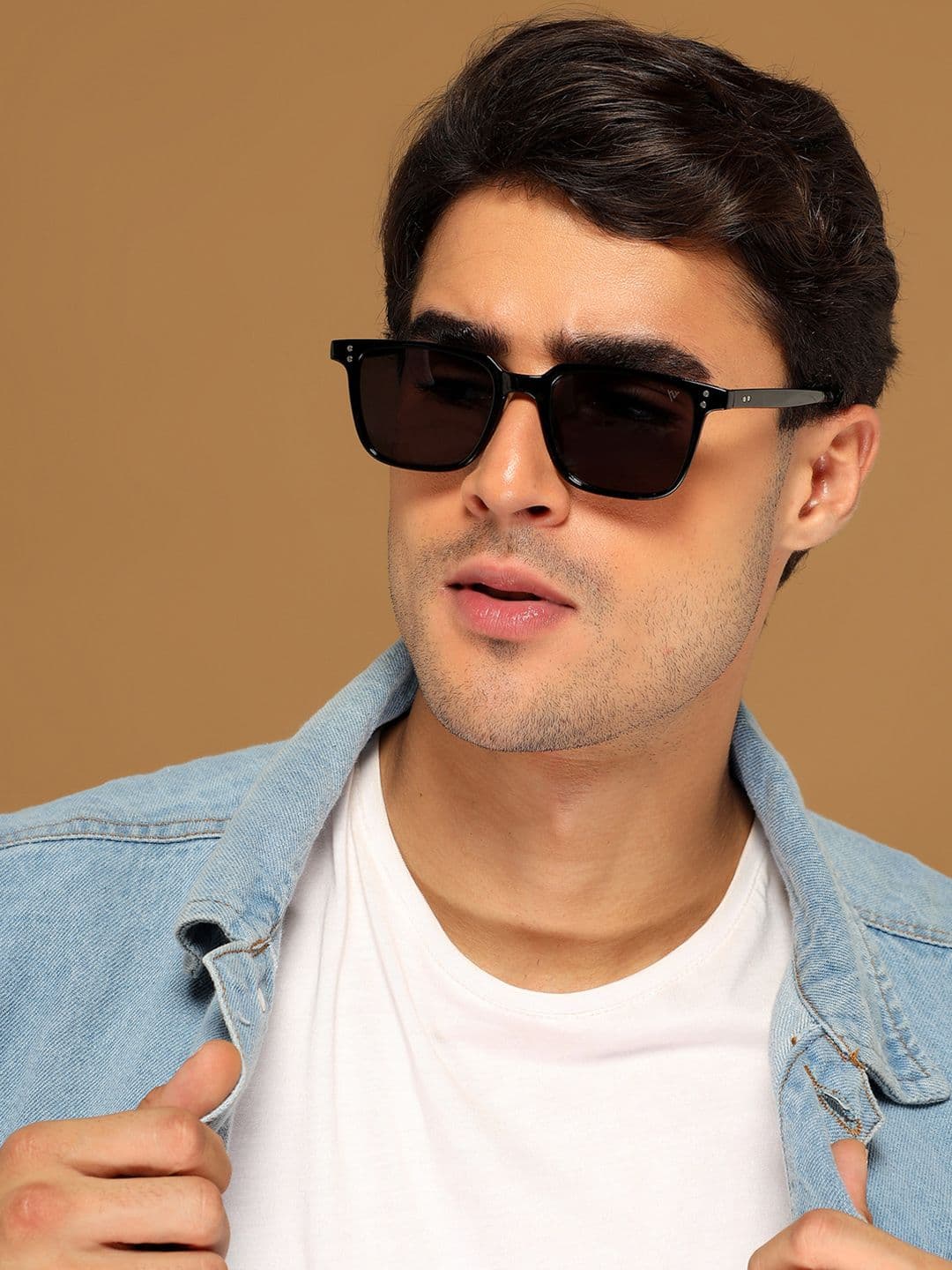 Voyage Unisex Black Lens & Black Wayfarer Sunglasses with UV Protected Lens