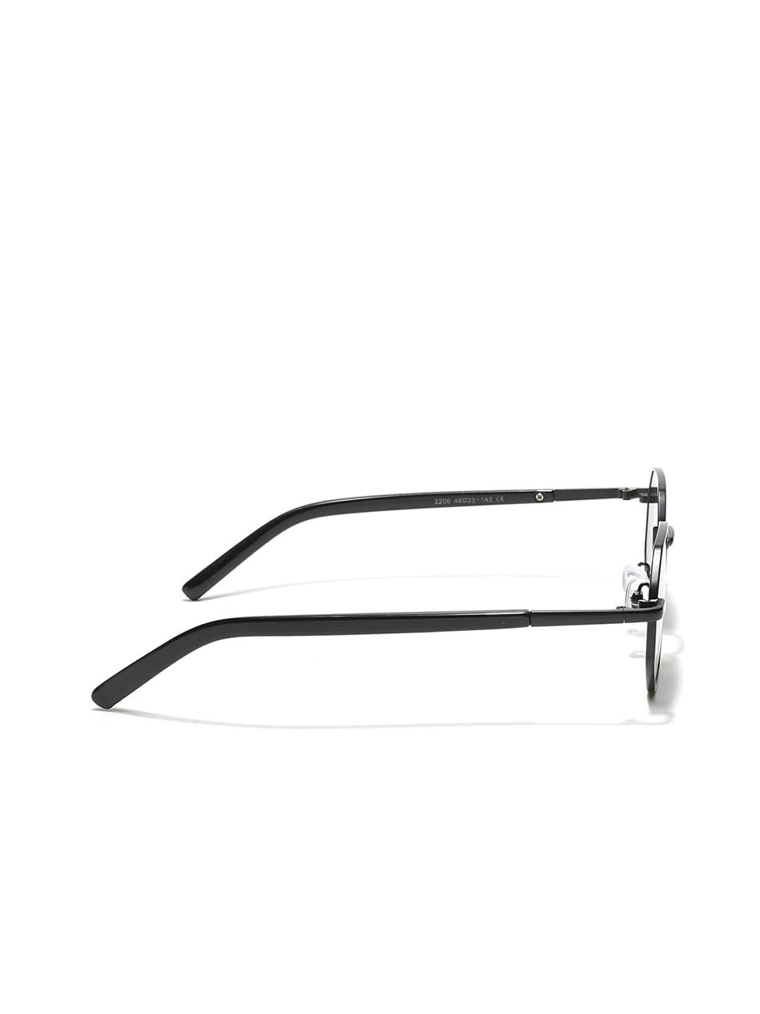 Voyage Unisex Black Lens & Black Round Sunglasses with UV Protected Lens