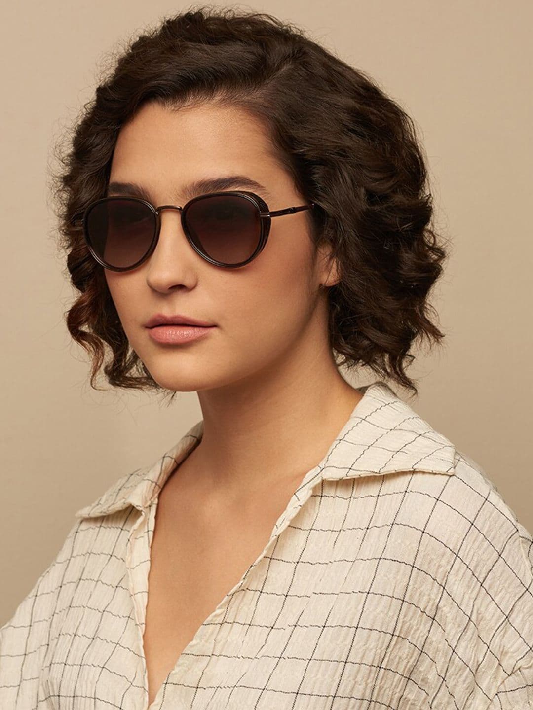 Vincent Chase by Lenskart Unisex Brown Lens Sunglasses with Polarised and UV Protected Lens