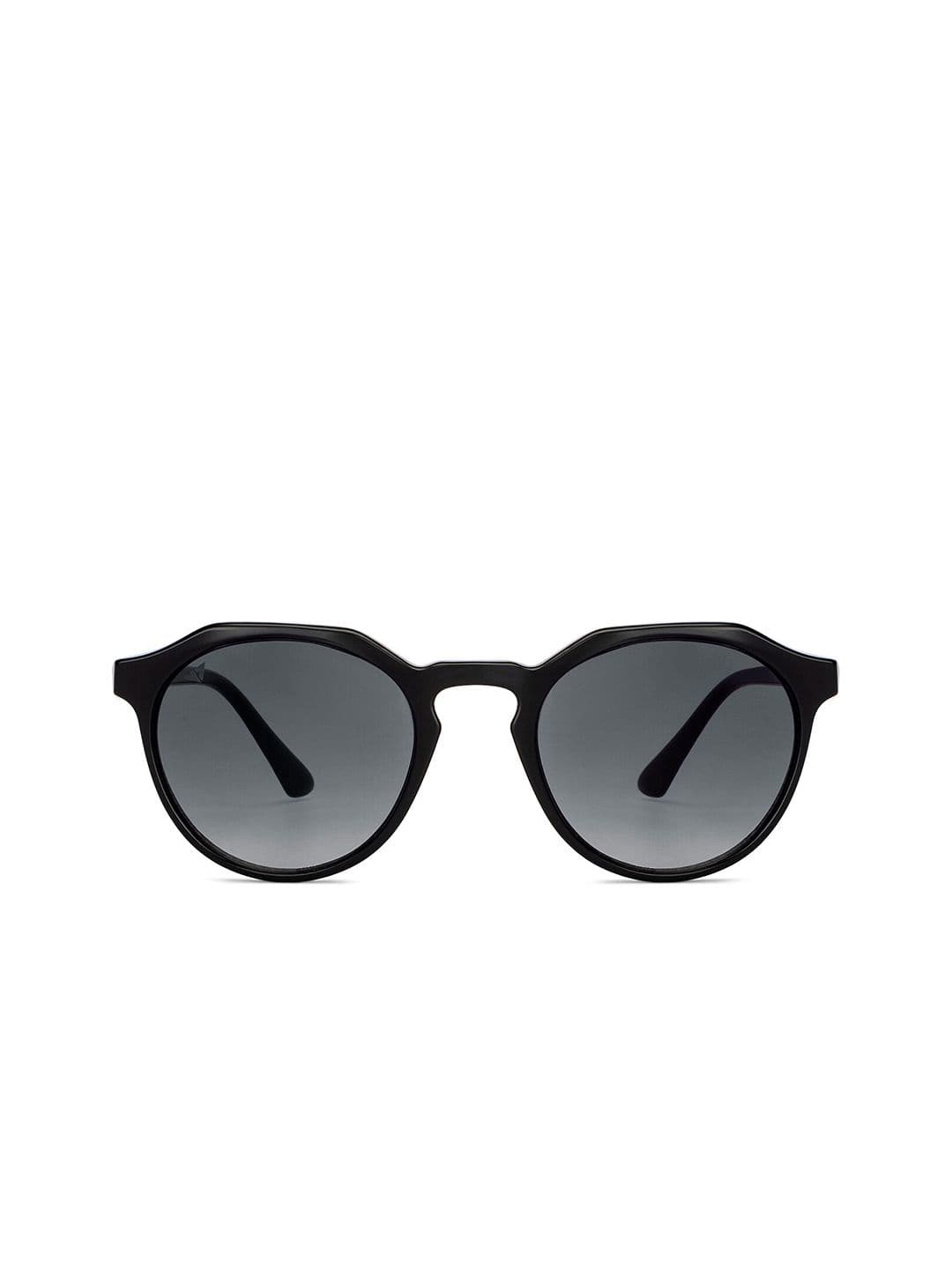 Vincent Chase by Lenskart Unisex Grey Lens & Black Round Sunglasses with UV Protected Lens