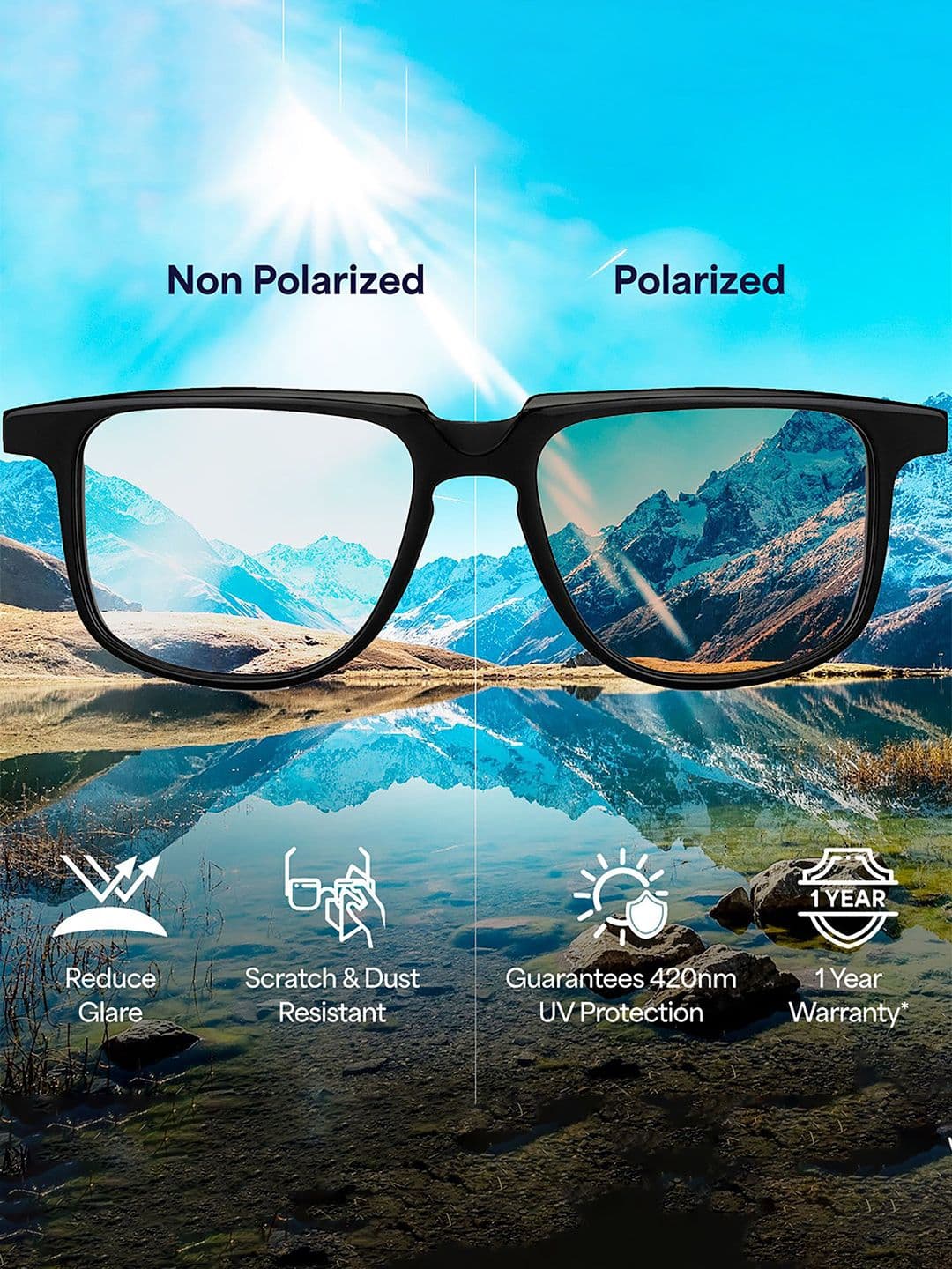 Vincent Chase by Lenskart Unisex Grey Lens & Gunmetal-Toned Other Sunglasses with UV Protected Lens