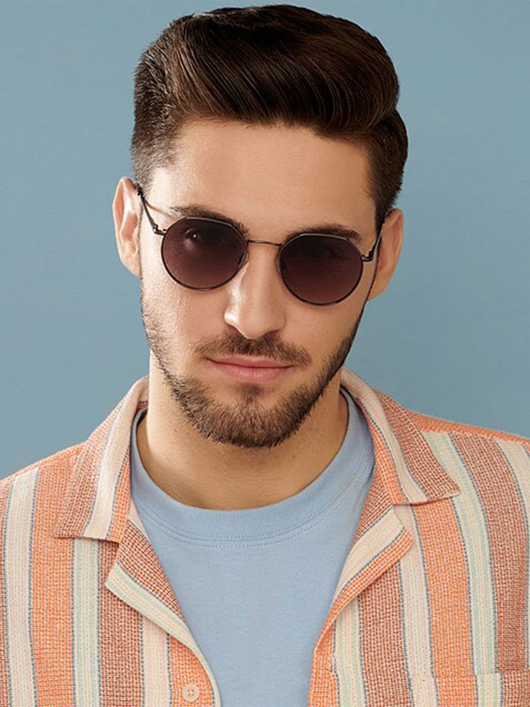 Vincent Chase by Lenskart Unisex Grey Lens & Gunmetal-Toned Other Sunglasses with UV Protected Lens
