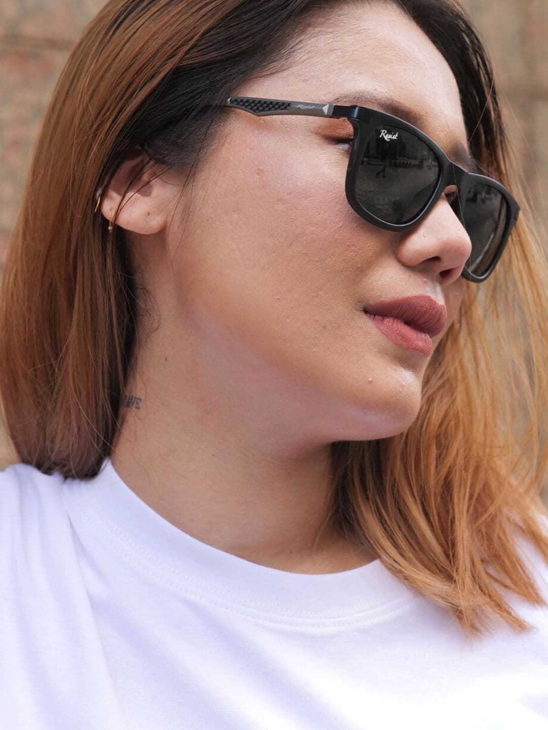 RESIST EYEWEAR UNISEX Black UV Protected Wayfarer Sunglasses