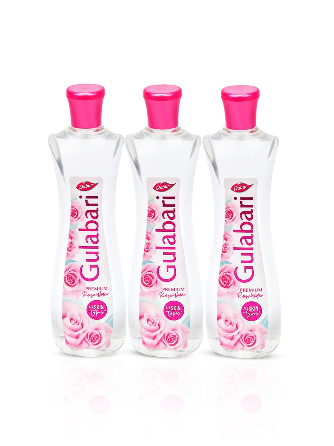 Dabur Set of 3 Gulabari Rose Water Face Toner For Hydrated Skin - 400ml Each