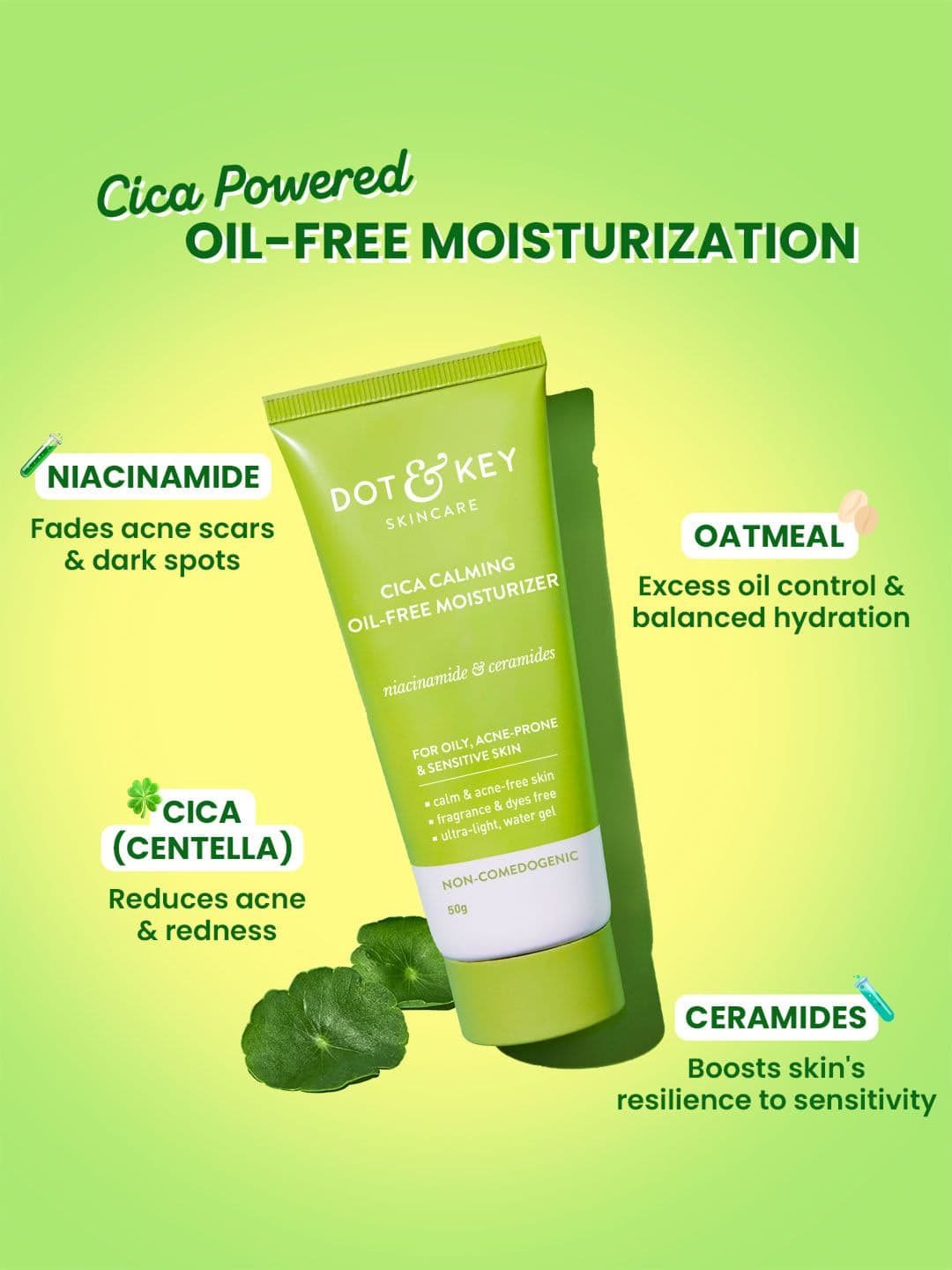 DOT & KEY CICA+5% Niacinamide Spot Reduction Oil-Free Moisturizer 50g