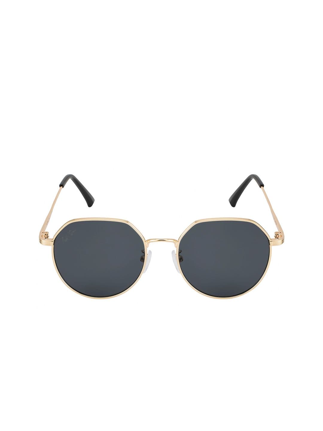 Ted Smith Gold-Toned Round Sunglasses with UV Protected Lens Twoway_C2