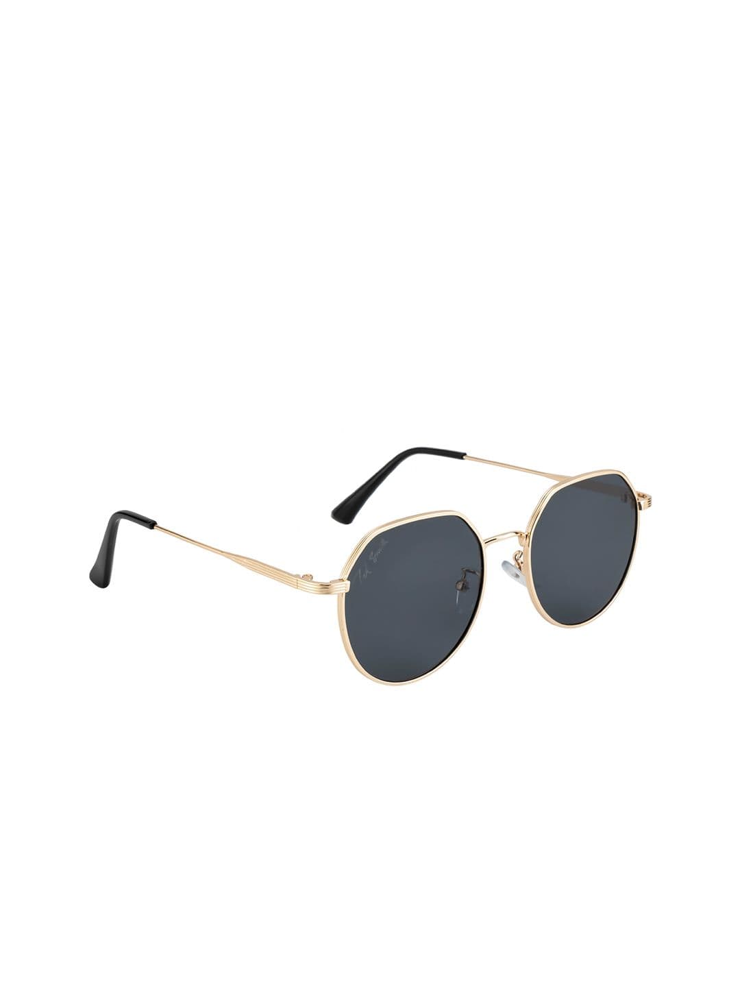 Ted Smith Gold-Toned Round Sunglasses with UV Protected Lens Twoway_C2