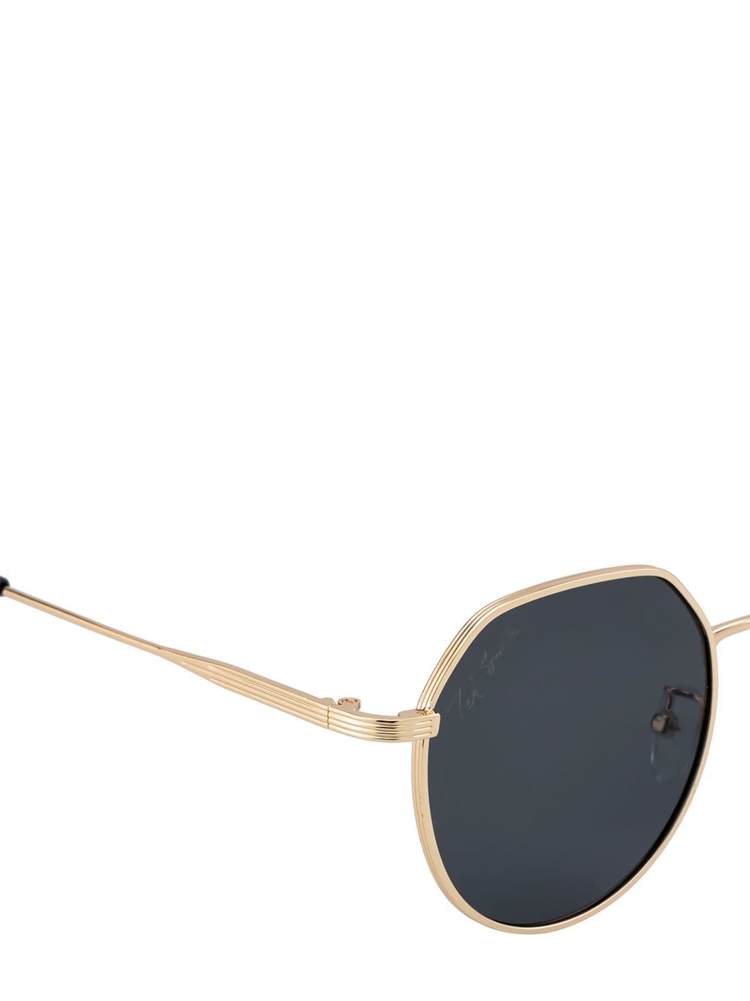 Ted Smith Gold-Toned Round Sunglasses with UV Protected Lens Twoway_C2