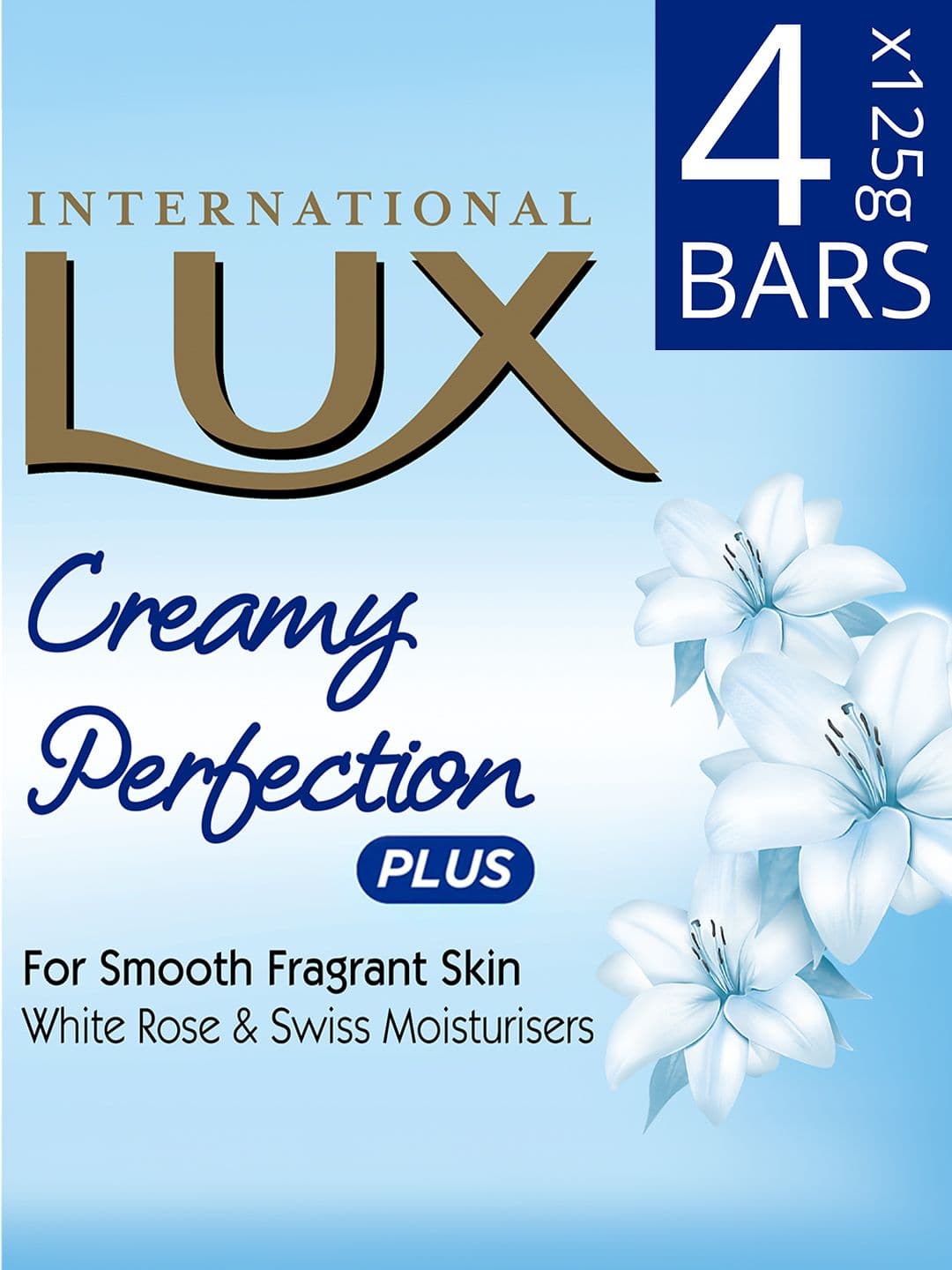 LUX Set Of 4 International Creamy Perfection Plus Moisturizer Bathing Soap - 500g