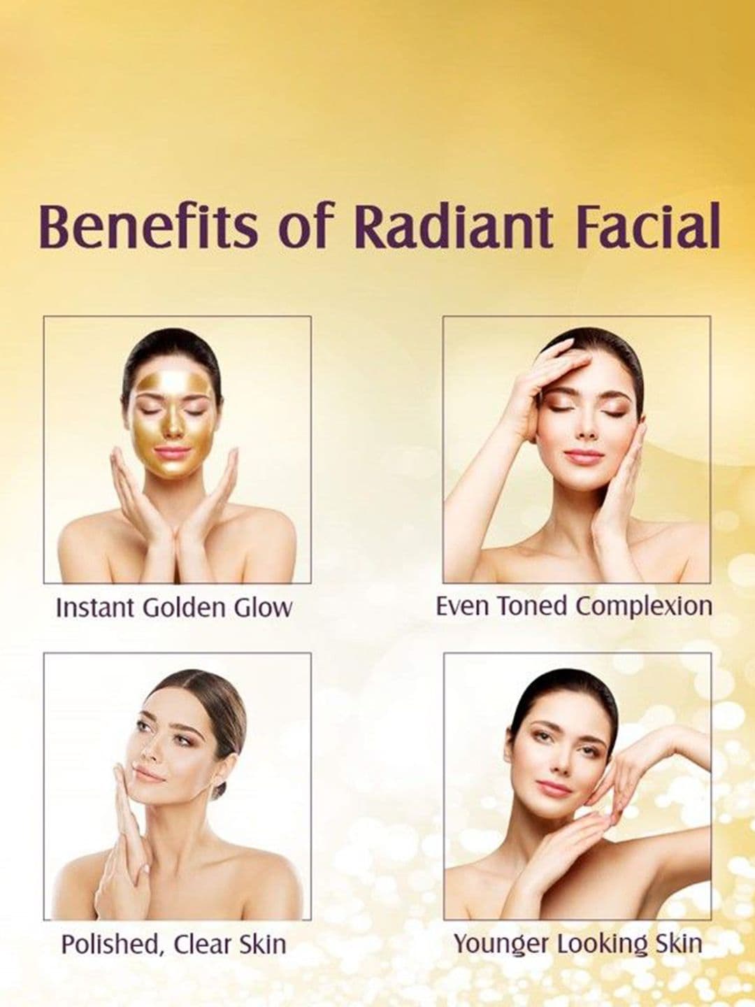 Lotus Herbals Radiant Gold Cellular Glow 5-in-1 Facial Kit- 170g