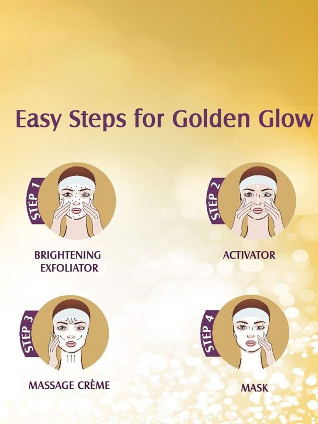 Lotus Herbals Radiant Gold Cellular Glow 5-in-1 Facial Kit- 170g