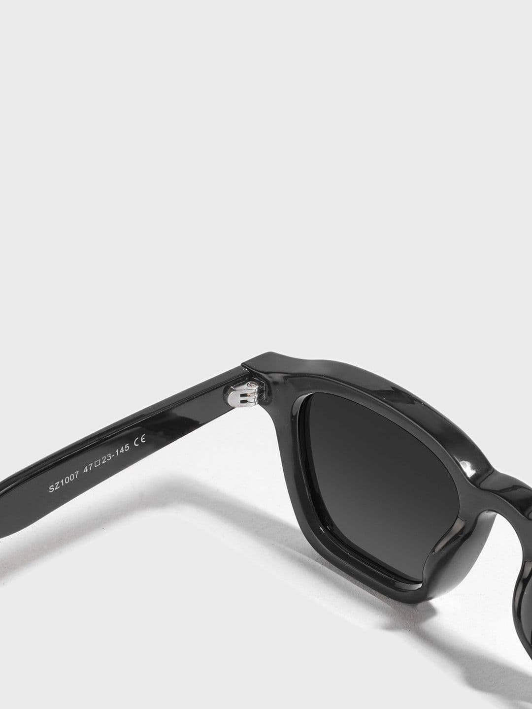 SAM & MARSHALL Unisex Square Sunglasses with UV Protected Lens DARIO_BLACK_2704