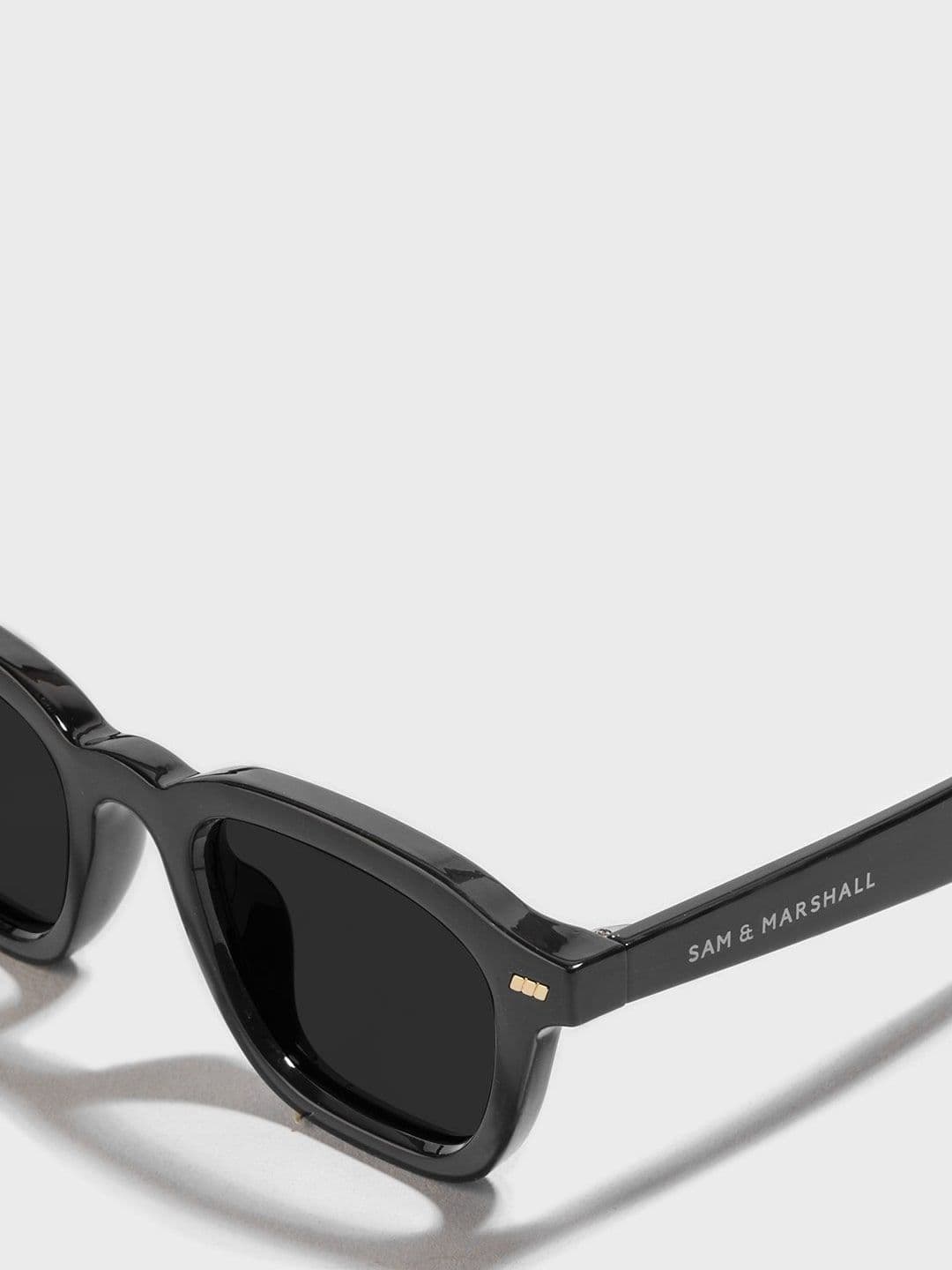 SAM & MARSHALL Unisex Square Sunglasses with UV Protected Lens DARIO_BLACK_2704