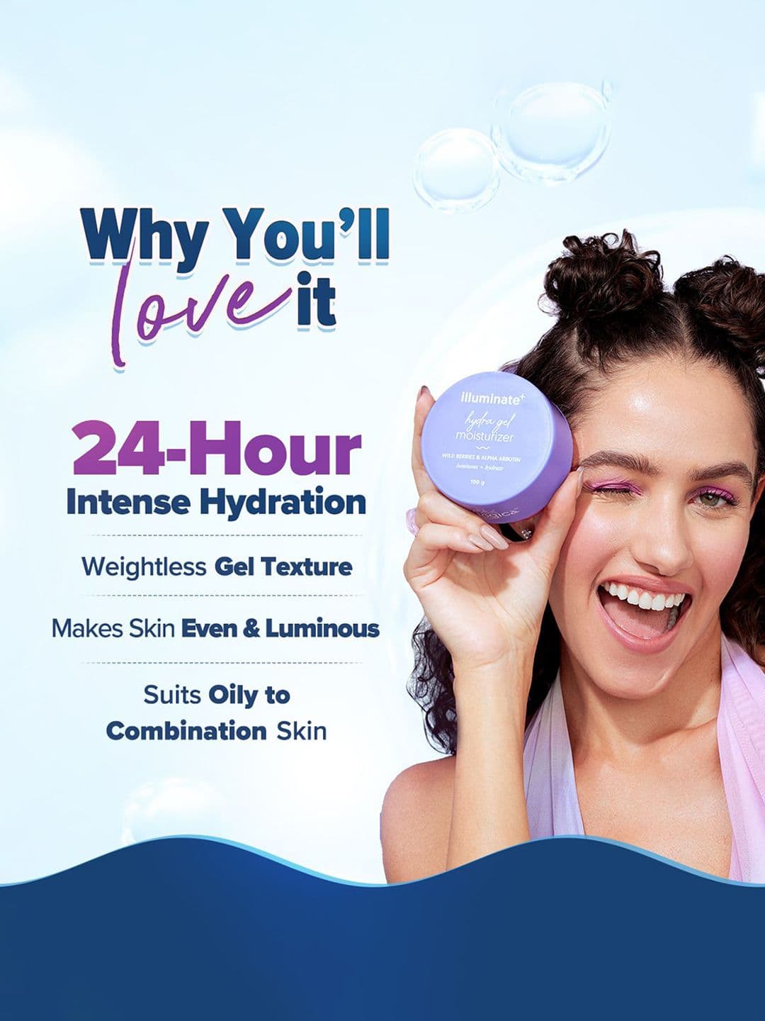 Aqualogica IIIuminate+ Hydra Gel Moisturizer - 100g