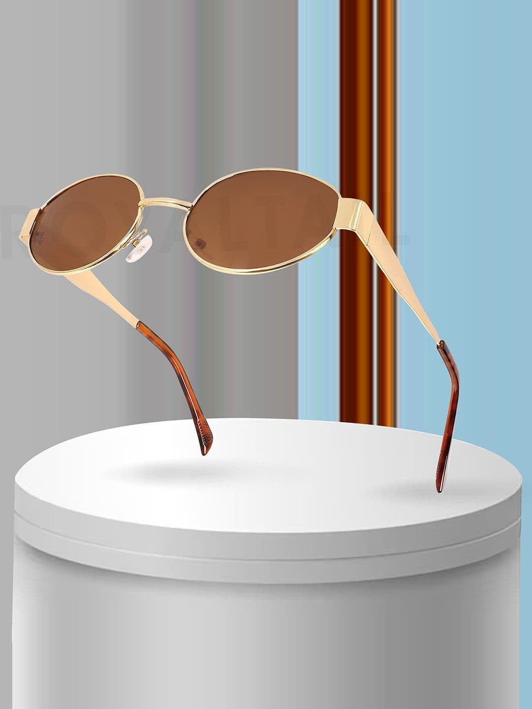 ROYALTAIL Unisex Oval Sunglasses with UV Protected Lens