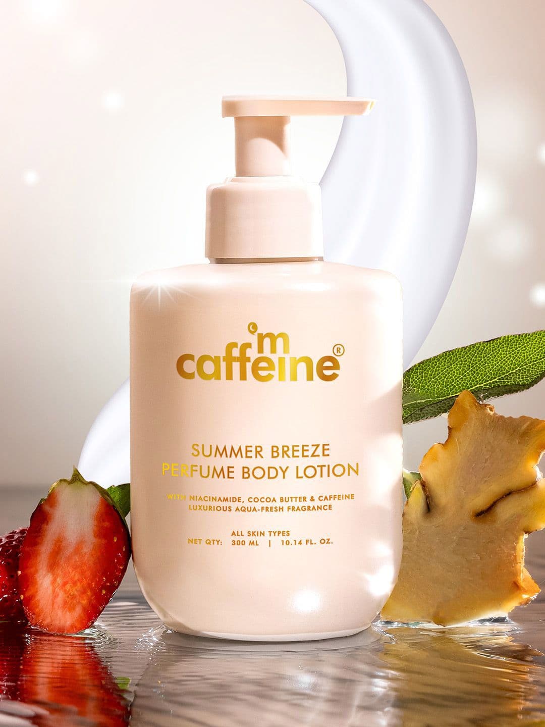 MCaffeine Summer Breeze Body Lotion with Niacinamide Cocoa Butter & Caffeine - 300 ml