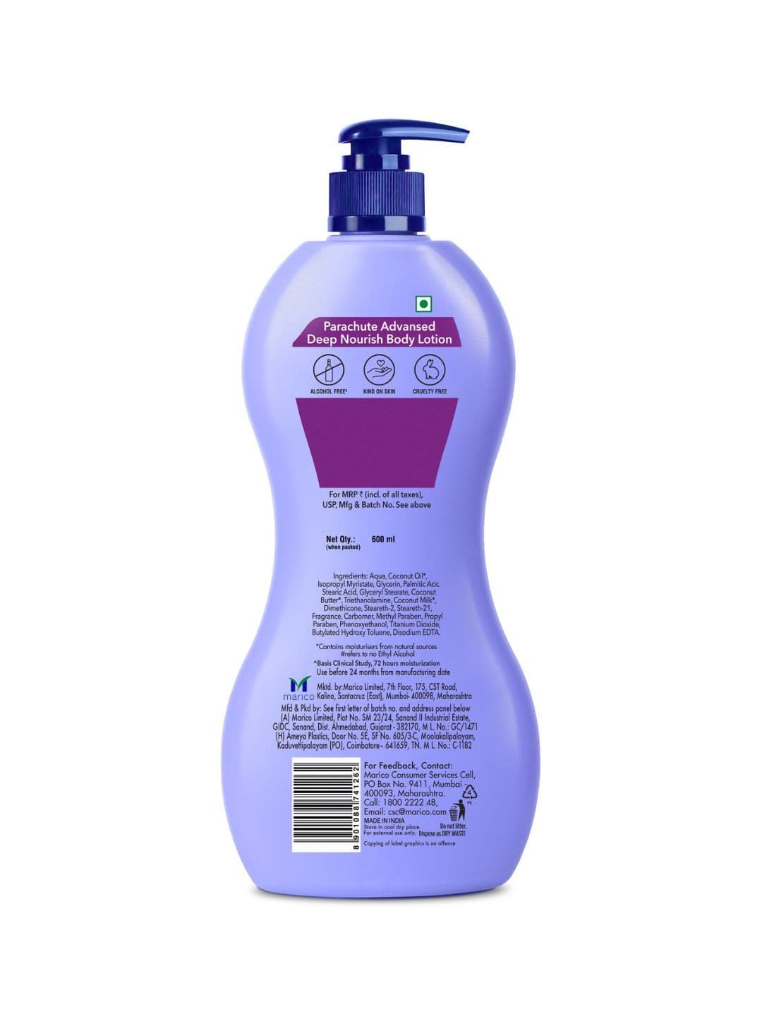 Parachute Advansed Deep Nourish Body Lotion - 600ml