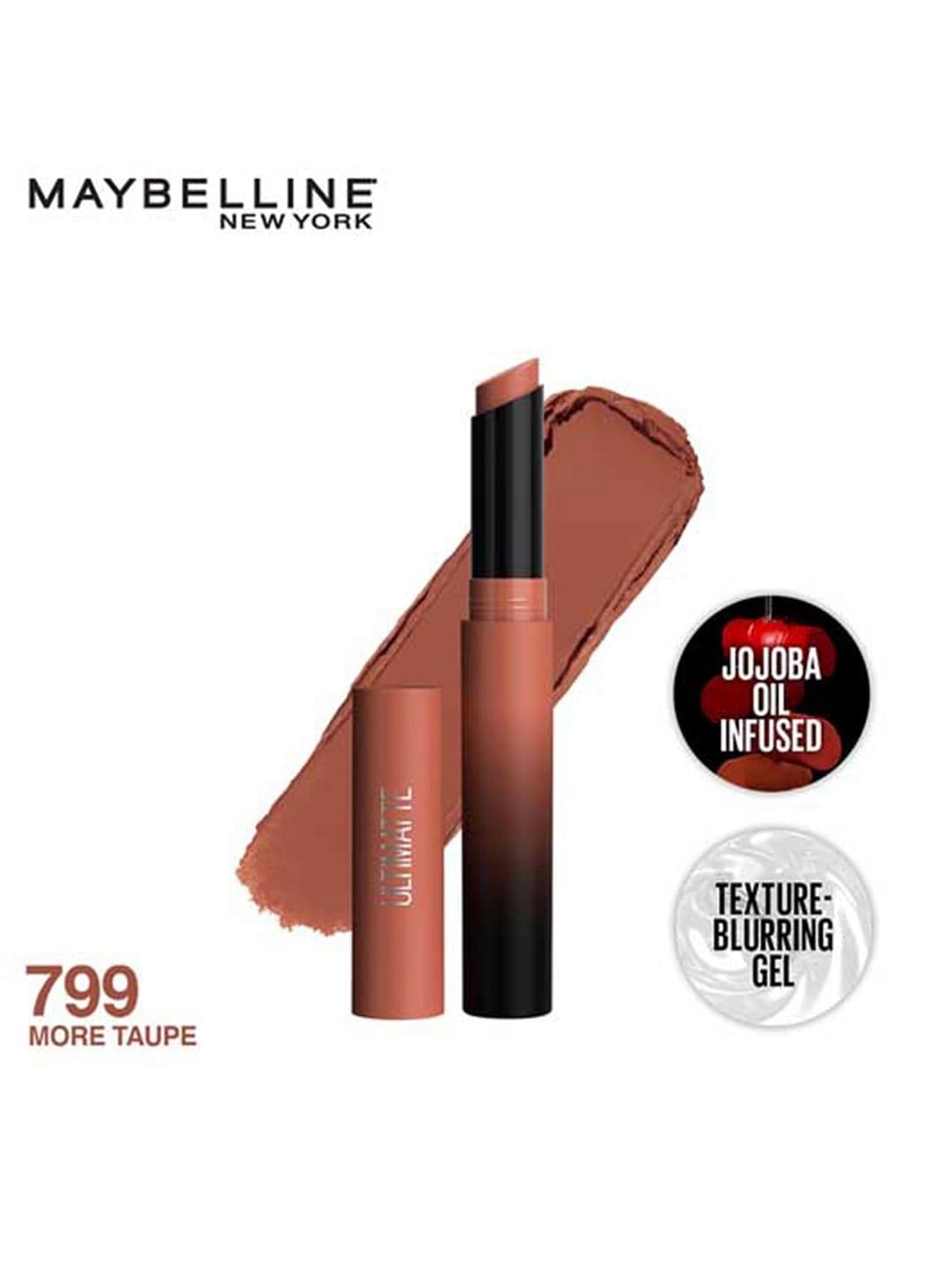 Maybelline New York Color Sensational Ultimattes Lipstick - 799 More Taupe - 1.7g