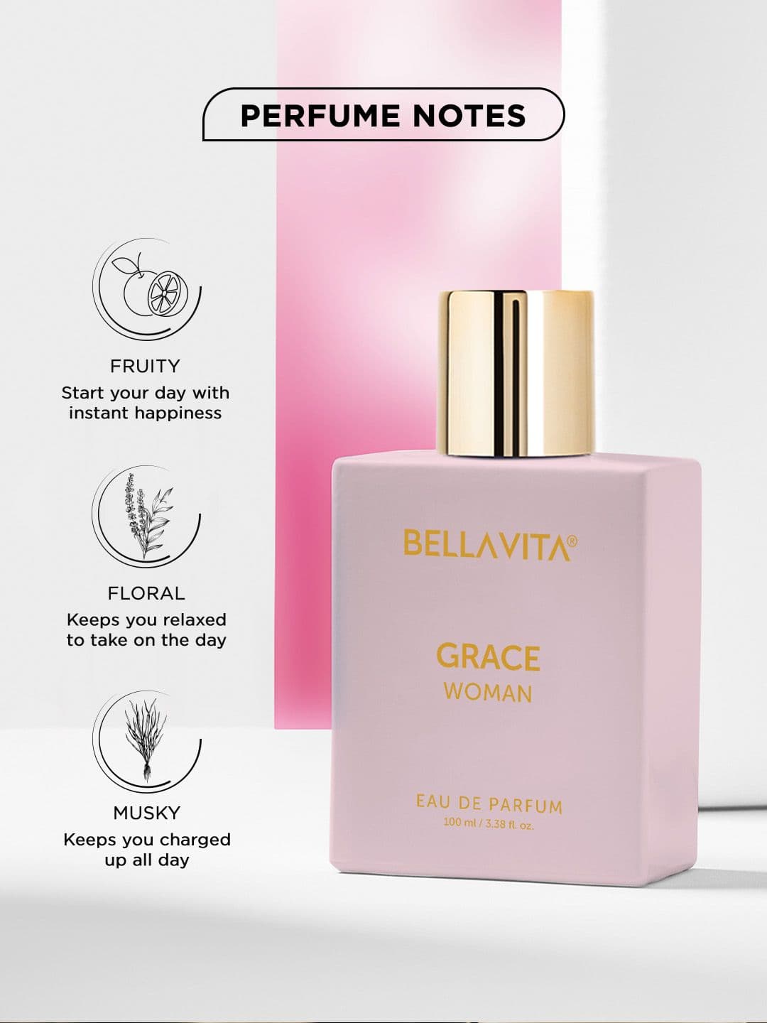 Bella Vita Organic Women Grace Luxury & Long Lasting Eau De Parfum - 100 ml