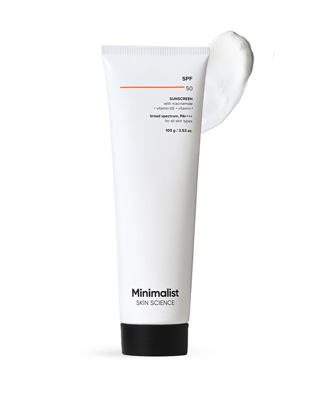 Minimalist Broad Spectrum SPF50 PA++++ Sunscreen with Niacinamide & Vitamin B5 - 100 g