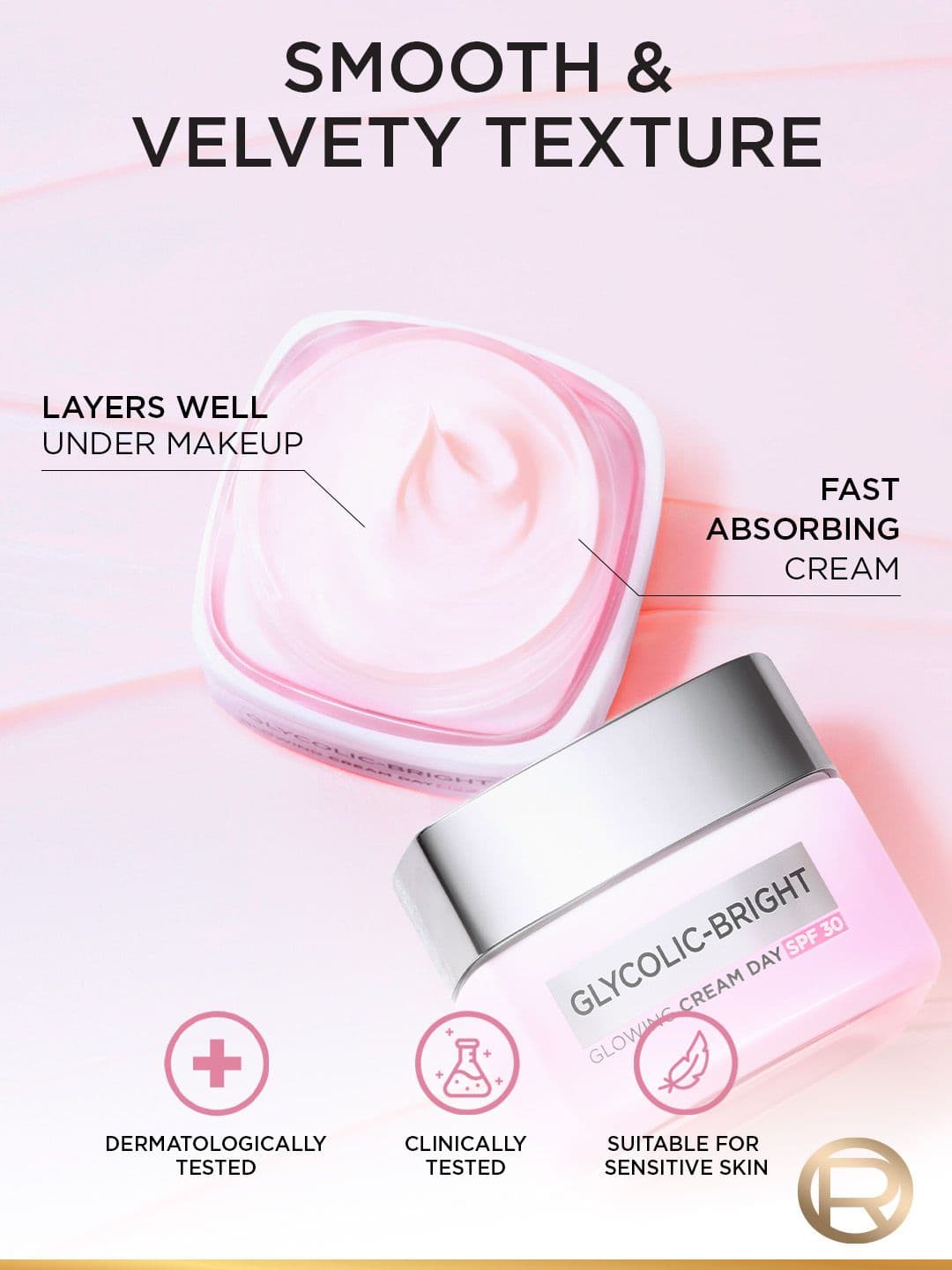 LOreal Paris Glycolic Bright Day Cream SPF 30 Brightens Skin & Reduces Dark Spots - 15ml