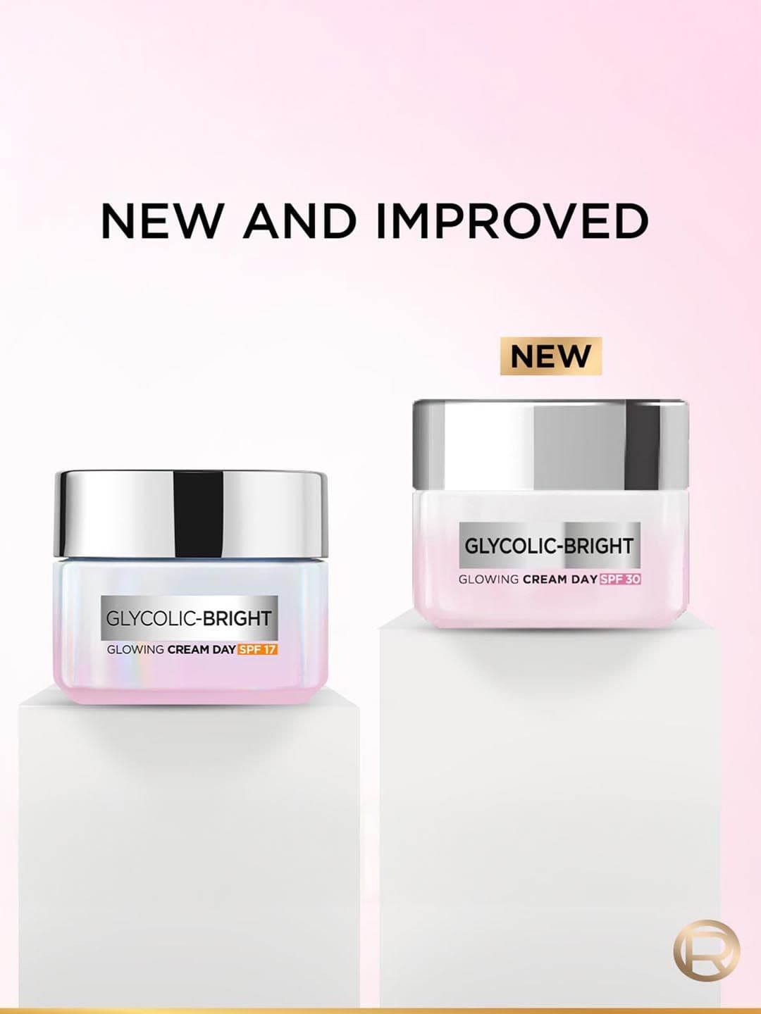 LOreal Paris Glycolic Bright Day Cream SPF 30 Brightens Skin & Reduces Dark Spots - 15ml