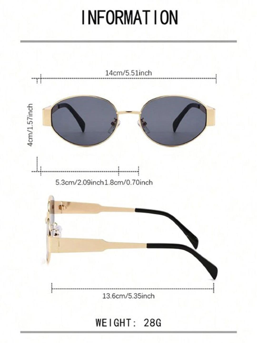 HAYDEN haiza Oval Sunglasses with UV Protected Lens