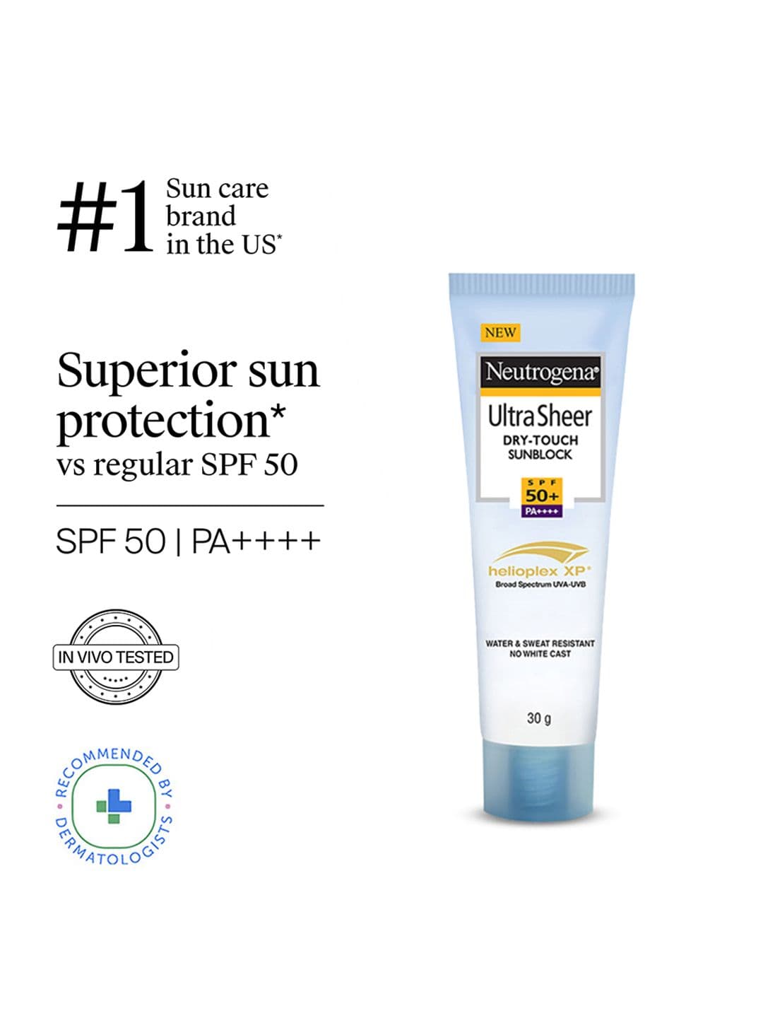 Neutrogena UltraSheer Dry Touch Sunblock - Sunscreen SPF 50+ With Helioplex - 30 g