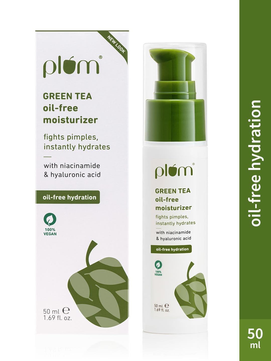 Plum Green Tea Oil-Free Moisturizer With Niacinamide & Hyaluronic For Hydration - 50ml