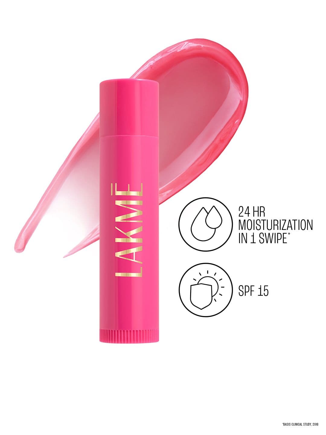 Lakme Lip Love Care Stick 24Hr Moisturization with SPF 15 4.5g - Strawberry