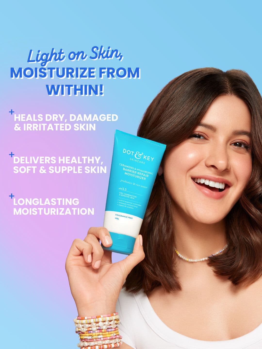 DOT & KEY Ceramides & Hyaluronic Barrier Repair Moisturizer - 50 g